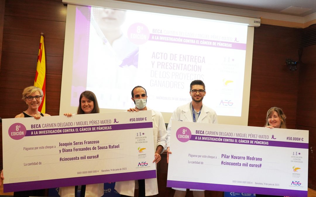 Ganadores VIII Becas Carmen Delgado/Miguel Pérez Mateo a la investigación en cáncer de páncreas