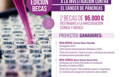 Ganadores IX Becas Carmen Delgado/Miguel Pérez Mateo a la investigación en cáncer de páncreas